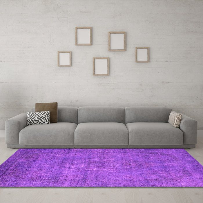 Machine Washable Oriental Pink Industrial Rug in a Living Room, wshurb1678pnk