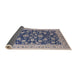 Sideview of Mid-Century Modern Silver Pink Oriental Rug, urb1679