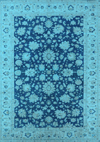 Oriental Light Blue Industrial Rug, urb1679lblu