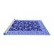 Sideview of Machine Washable Oriental Blue Industrial Rug, wshurb1679blu