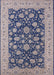 Mid-Century Modern Silver Pink Oriental Rug, urb1679