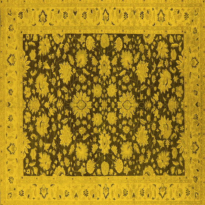 Square Oriental Yellow Industrial Rug, urb1679yw
