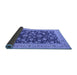 Sideview of Oriental Blue Industrial Rug, urb1679blu