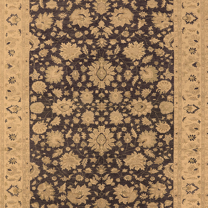 Machine Washable Oriental Brown Industrial Rug, wshurb1679brn