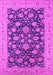 Machine Washable Oriental Pink Industrial Rug, wshurb1679pnk