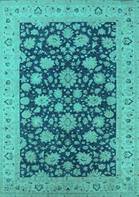 Oriental Turquoise Industrial Rug, urb1679turq