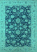 Oriental Turquoise Industrial Rug, urb1679turq