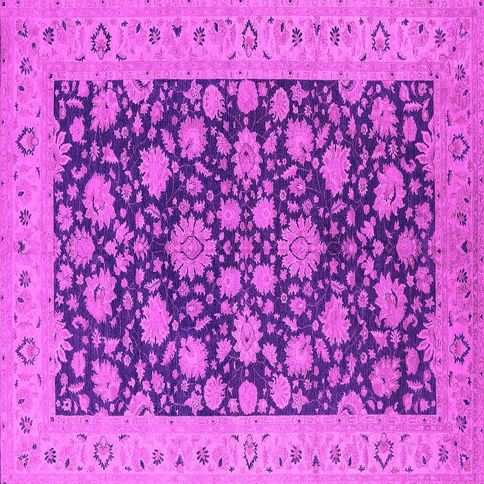 Square Machine Washable Oriental Pink Industrial Rug, wshurb1679pnk