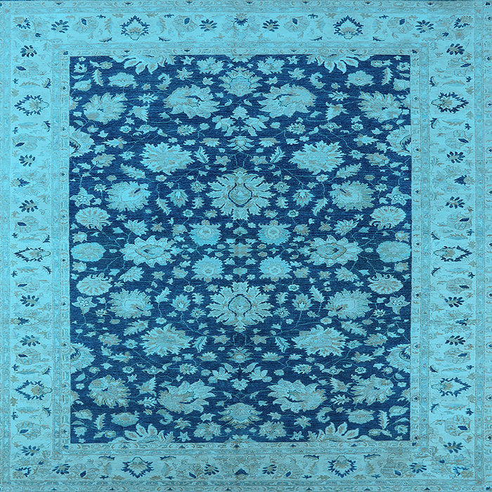 Square Oriental Light Blue Industrial Rug, urb1679lblu