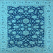 Square Oriental Light Blue Industrial Rug, urb1679lblu