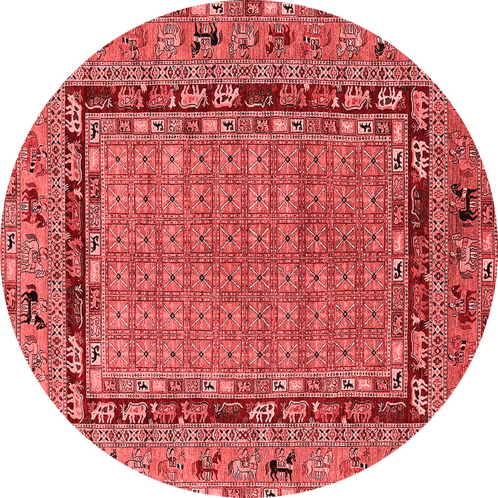 Machine Washable Oriental Red Industrial Rug, wshurb1680red