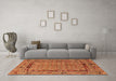 Machine Washable Oriental Orange Industrial Area Rugs in a Living Room, wshurb1680org