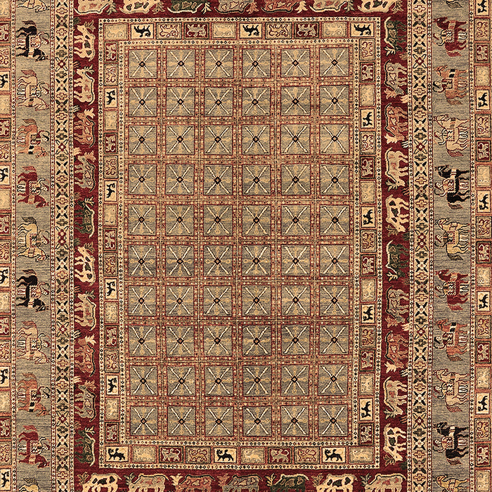 Machine Washable Oriental Brown Industrial Rug, wshurb1680brn