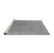 Sideview of Machine Washable Oriental Gray Industrial Rug, wshurb1681gry