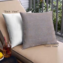 Front View of Mid-Century Modern Urban Square Rose Dust Purple Throw Pillow, 18 inch by 18 inch, pwurb1681