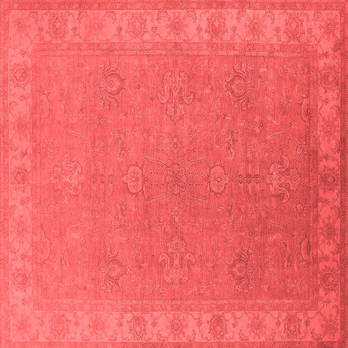 Machine Washable Oriental Red Industrial Rug, wshurb1681red