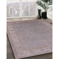 Mid-Century Modern Rose Purple Oriental Rug, urb1681