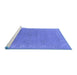 Sideview of Machine Washable Oriental Blue Industrial Rug, wshurb1681blu