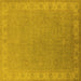 Square Oriental Yellow Industrial Rug, urb1681yw