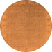 Round Oriental Orange Industrial Rug, urb1681org