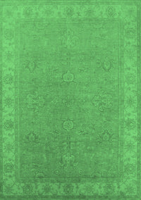 Oriental Emerald Green Industrial Rug, urb1681emgrn