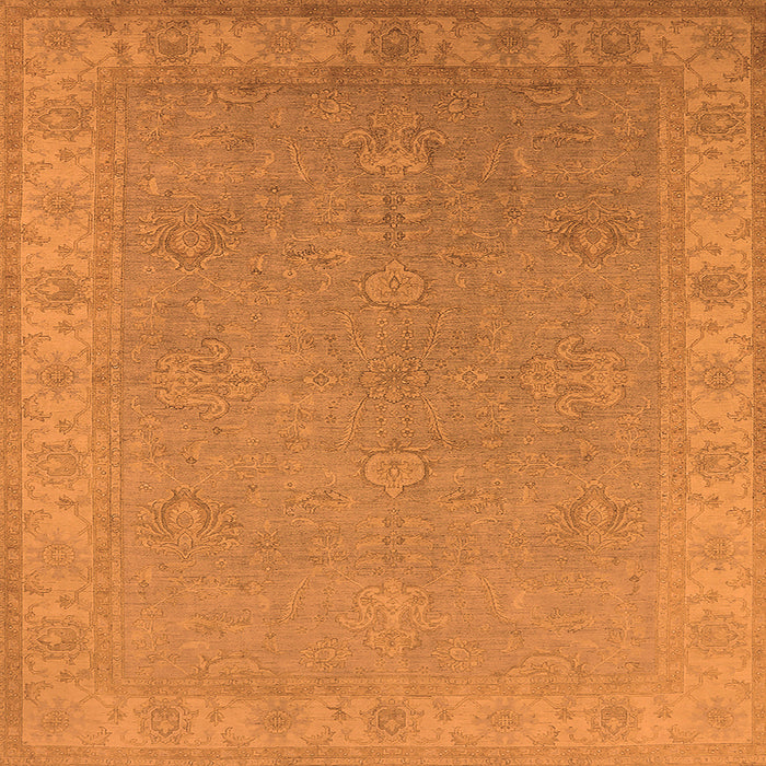 Square Oriental Orange Industrial Rug, urb1681org