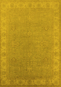 Oriental Yellow Industrial Rug, urb1681yw