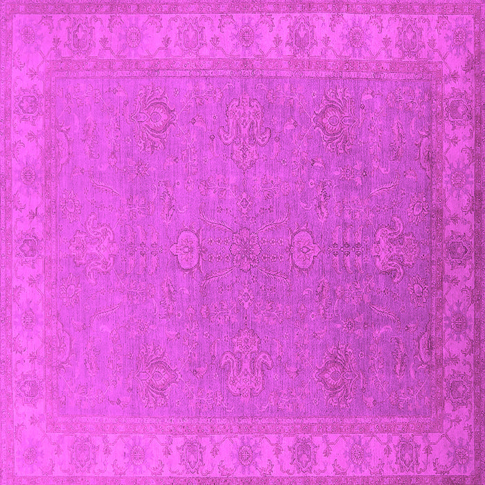 Square Machine Washable Oriental Pink Industrial Rug, wshurb1681pnk