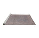 Sideview of Machine Washable Industrial Modern Rose Dust Purple Rug, wshurb1682