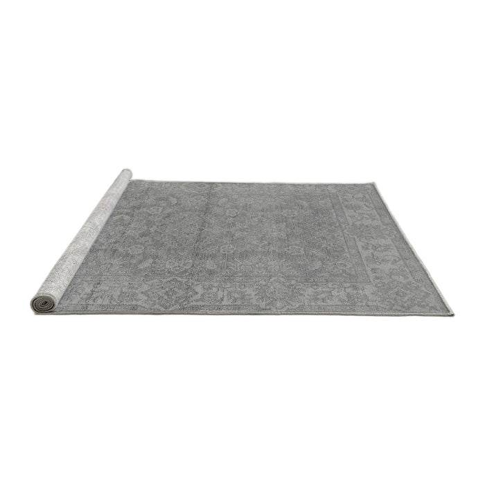 Sideview of Machine Washable Oriental Gray Industrial Rug, wshurb1682gry