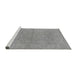 Sideview of Machine Washable Oriental Gray Industrial Rug, wshurb1682gry