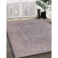 Mid-Century Modern Rose Purple Oriental Rug, urb1682