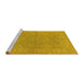 Sideview of Machine Washable Oriental Yellow Industrial Rug, wshurb1682yw