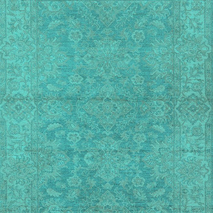 Machine Washable Oriental Turquoise Industrial Area Rugs, wshurb1682turq
