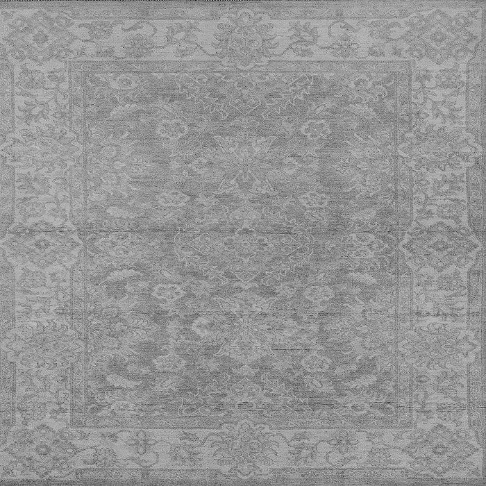 Square Machine Washable Oriental Gray Industrial Rug, wshurb1682gry
