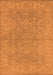 Machine Washable Oriental Orange Industrial Area Rugs, wshurb1682org