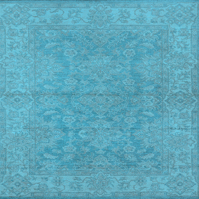 Square Oriental Light Blue Industrial Rug, urb1682lblu