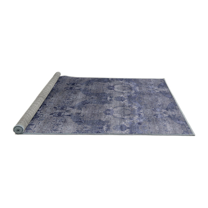 Sideview of Machine Washable Industrial Modern Light Purple Blue Rug, wshurb1683