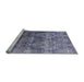 Sideview of Machine Washable Industrial Modern Light Purple Blue Rug, wshurb1683