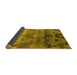 Sideview of Oriental Yellow Industrial Rug, urb1683yw