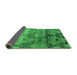 Sideview of Oriental Green Industrial Rug, urb1683grn