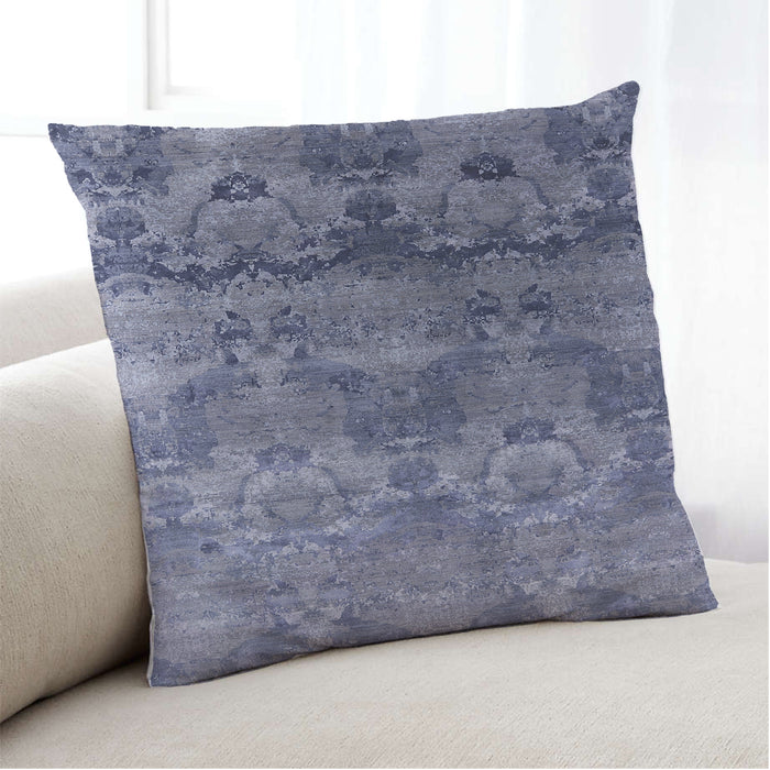 Lifestyle Image of Mid-Century Modern Urban Square Light Purple Blue Throw Pillow, 18 inch by 18 inch, pwurb1683