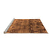 Sideview of Machine Washable Oriental Orange Industrial Area Rugs, wshurb1683org