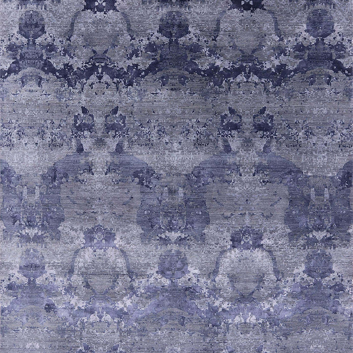 Machine Washable Industrial Modern Light Purple Blue Rug, wshurb1683