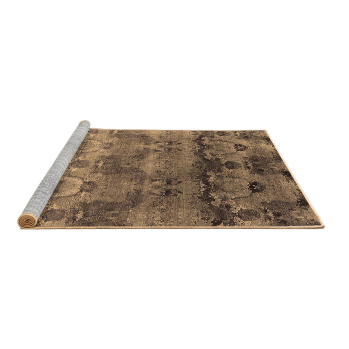 Sideview of Machine Washable Oriental Brown Industrial Rug, wshurb1683brn