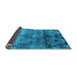 Sideview of Oriental Light Blue Industrial Rug, urb1683lblu