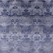 Square Mid-Century Modern Light Purple Blue Oriental Rug, urb1683