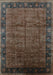 Machine Washable Oriental Turquoise Industrial Area Rugs, wshurb1684turq