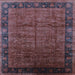 Square Oriental Light Blue Industrial Rug, urb1684lblu