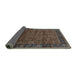 Sideview of Oriental Turquoise Industrial Rug, urb1684turq